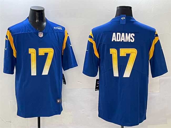 Mens Los Angeles Rams #17 Davante Adams Blue 2024 Vapor Untouchable Football Stitched Jersey